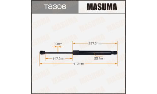 Упор газовый багажника MASUMA, L=412mm (1/40)