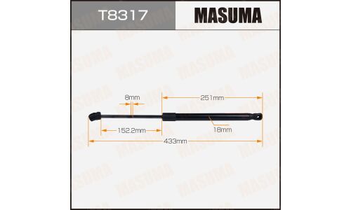 Упор газовый багажника MASUMA, L=433mm (1/40)
