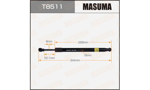 Упор газовый багажника MASUMA, L=344mm  (1/40)