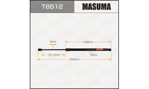 Упор газовый багажника MASUMA, L=559mm  (1/40)