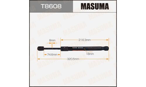 Упор газовый багажника MASUMA, L=320.5mm (1/40)
