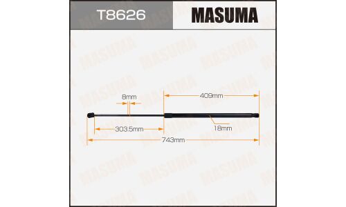 Упор газовый капота MASUMA, L=743mm (1/40)