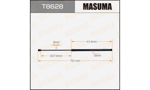 Упор газовый капота MASUMA, L=751mm (1/40)