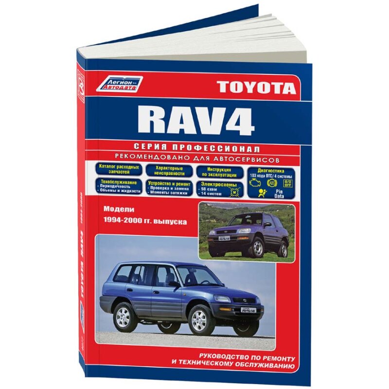 

Руководство по эксплуатации, техническому обслуживанию и ремонту TOYOTA RAV4 (1994-2000 гг.), с бензиновым двигателем