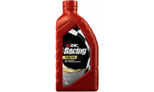 Масло моторное ZIC Racing 10w50, синтетическое, ACEA A3/B4, для бензинового двигателя, 1л, арт. 131046