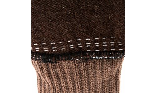 Перчатки полушерстяные Сибртех, двойные, коричневые, с ПВХ покрытием, 7 класс вязки, размер XXL, 1 пара, арт. 68634