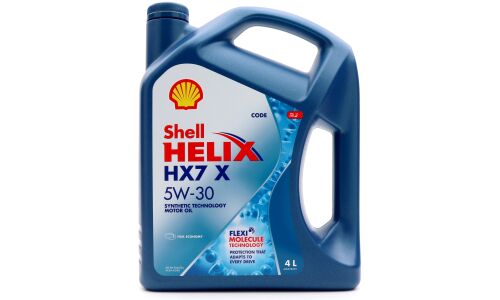 Масло моторное Shell Helix HX7 X 5w30, полусинтетическое, API SN+, ACEA A3/B4, универсальное, 4л, арт. 600058363