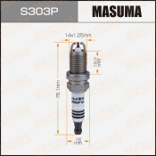 Свеча зажигания Masuma BKR6EKPB-11 (3452) с платиновым электродом, арт. S303P