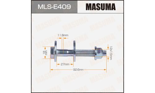 Комплект болта регулировочного (эксцентрика) Masuma MLS-E409, для Audi/Skoda/Volkswagen (OEM WHT000227, WHT000323, WHT007415, 1K0501387C, N10106402) (+гайка, шайба)