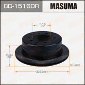 Диск тормозной Masuma перфорированный, задний, правый, для Toyota Land Cruiser, 1 шт, арт. BD-1516DR