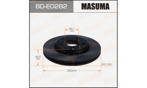 Диск тормозной Masuma, передний, правый/левый, для Renault Duster, 1 шт, арт. BD-E0282