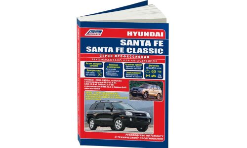 Руководство по эксплуатации, техническому обслуживанию и ремонту Hyundai Santa Fe с бензиновым и дизельным двигателями (2000-2016 гг.)