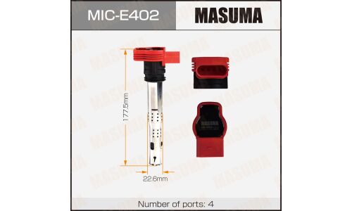 Катушка зажигания Masuma, для Audi Q7, Volkswagen Touareg (BAR / CREC / CALA), арт. MIC-E402