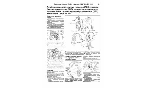 Руководство по эксплуатации, техническому обслуживанию и ремонту Toyota Harrier с бензиновым двигателем (1997-2003 гг.)
