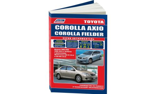 Руководство по эксплуатации, техническому обслуживанию и ремонту Toyota Corolla Axio, Toyota Fielder с бензиновым двигателем (2006-2012 гг.)