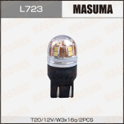 Лампы светодиодные Masuma LED W21/5W (T20, W3x16q), 12В, 21/5Вт, 6500К, комплект 2шт, арт. L723