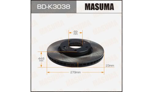 Диск тормозной Masuma, передний, правый/левый, для KIA Ceed, 1 шт, арт. BD-K3038