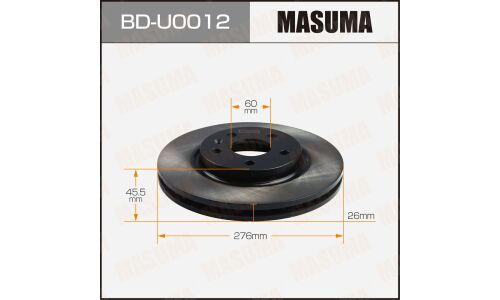 Диск тормозной Masuma, передний, правый/левый, для Chevrolet Cruze, Opel Astra, 1 шт, арт. BD-U0012