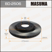 Диск тормозной Masuma, передний, правый/левый, для Nissan Juke / Sentra, 1 шт, арт. BD-2506