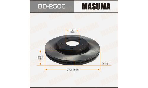 Диск тормозной Masuma, передний, правый/левый, для Nissan Juke / Sentra, 1 шт, арт. BD-2506