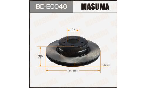 Диск тормозной Masuma, задний, правый/левый, для BMW X5 / X6, 1 шт, арт. BD-E0046