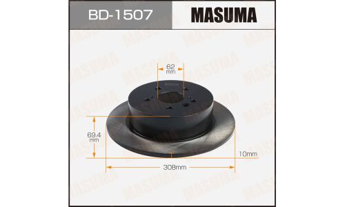 Диск тормозной Masuma, задний, правый/левый, для Toyota Highlander, 1 шт, арт. BD-1507