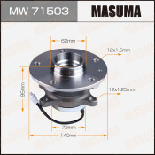 Ступица колеса Masuma, с ABS, задняя, для Suzuki SX4, арт. MW-71503