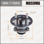 Ступица колеса Masuma, с ABS, задняя, для Toyota Probox / Succeed, арт. MW-11524