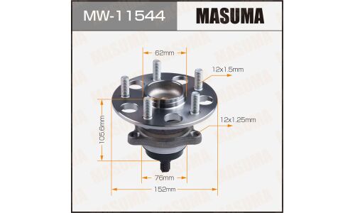 Ступица колеса Masuma, с ABS, задняя, для Toyota Camry / C-HR, арт. MW-11544