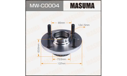 Ступица колеса Masuma, с ABS, задняя, для Chery Bonus, арт. MW-C0004