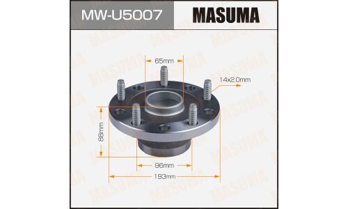 Ступица колеса Masuma, передняя, для Ford Transit, арт. MW-U5007