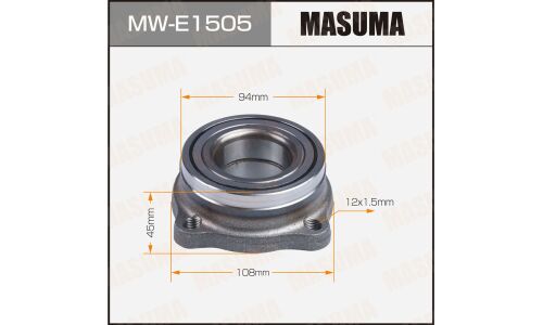 Ступица колеса Masuma, с ABS, задняя, для BMW 5-Series (F10) / 6-Series (F13), арт. MW-E1505