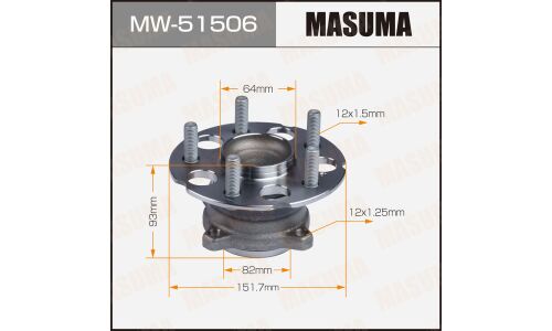 Ступица колеса Masuma, с ABS, задняя, для Honda CR-V / Odyssey, арт. MW-51506