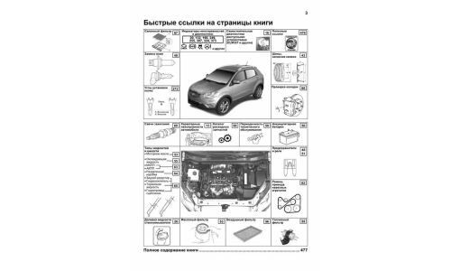 Руководство по эксплуатации, техническому обслуживанию и ремонту Ssangyong New Actyon, Ssangyong Korando с бензиновым и дизельным двигателями (2011-2014 гг.)