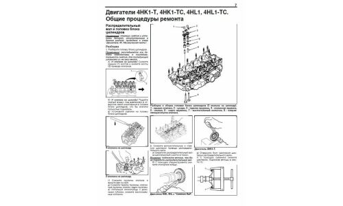 Руководство по ремонту и обслуживанию дизельных двигателей Isuzu (6HK1-TC, 6HL1, 6HH1, 4HK1-T, 4HK-TC, 4HL1, 4HL1-TC)