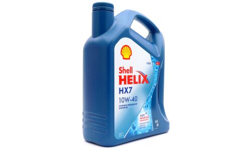 Масло моторное Shell Helix HX7 10w40, полусинтетическое, API SN+, ACEA A3/B3/B4, универсальное, 4л, арт. 550051575