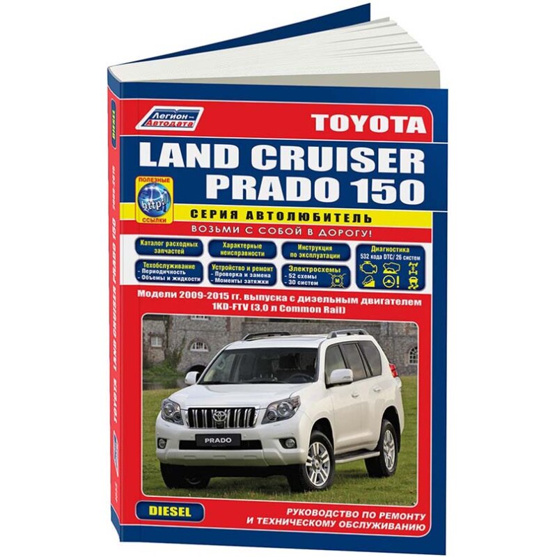 

Руководство по эксплуатации, техническому обслуживанию и ремонту TOYOTA LAND CRUISER PRADO 150 (2009 г.), с дизельным двигателем, серия АВТОЛЮБИТЕЛЬ