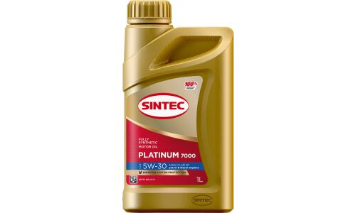 Масло моторное Sintec Platinum 7000 5w30, синтетическое, API SP, ACEA C2/C3, универсальное, 1л, арт. 801992/600148