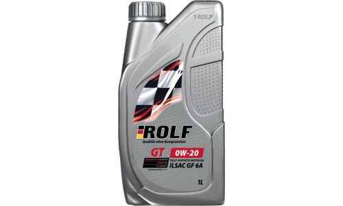 Масло моторное Rolf GT 0w20, синтетическое, API SP, ILSAC GF-6A, для бензинового двигателя, 1л, арт. 322753