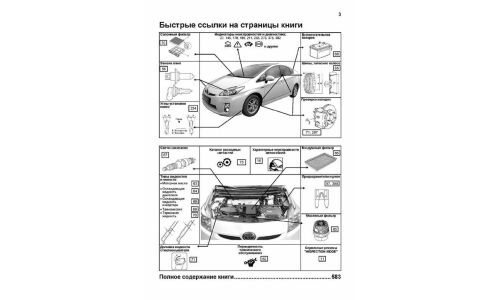 Руководство по эксплуатации, техническому обслуживанию и ремонту Toyota Prius с бензиновым двигателем (2009-2015 гг.)