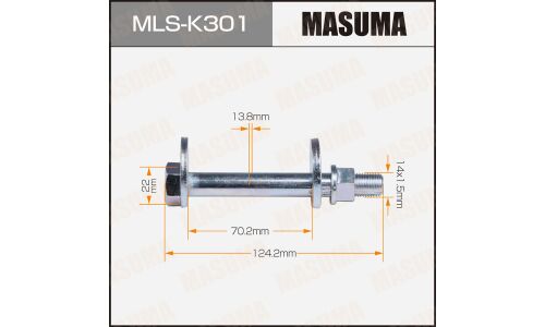 Комплект болта регулировочного (эксцентрика) Masuma MLS-K301, для SsangYong (OEM 4455008000, 4454208C00, 4454008C00) (+гайка, шайба)