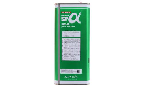 Масло моторное ALPHA'S Engine Oil 0w16, синтетическое, API SP, ILSAC GF-6B, для бензинового двигателя, 4л, арт. 810044