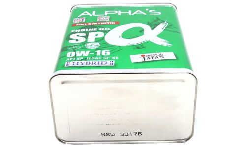 Масло моторное ALPHA'S Engine Oil 0w16, синтетическое, API SP, ILSAC GF-6B, для бензинового двигателя, 4л, арт. 810044