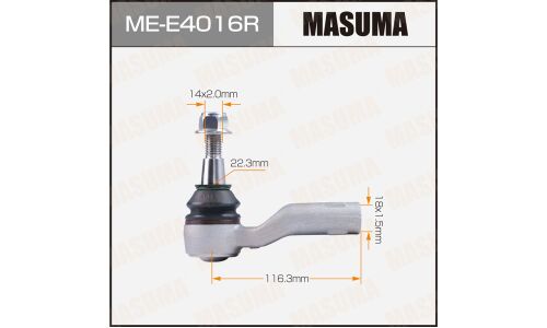 Наконечник рулевой тяги Masuma, для Range Rover Evoque, арт. ME-E4016R