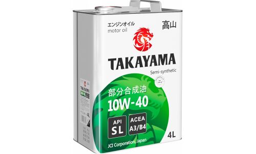 Масло моторное Takayama Safetec 10w40, полусинтетическое, API SL/CF, ACEA A3/B4, универсальное, 4л, арт. 605047