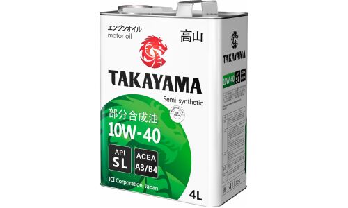 Масло моторное Takayama Safetec 10w40, полусинтетическое, API SL/CF, ACEA A3/B4, универсальное, 4л, арт. 605047