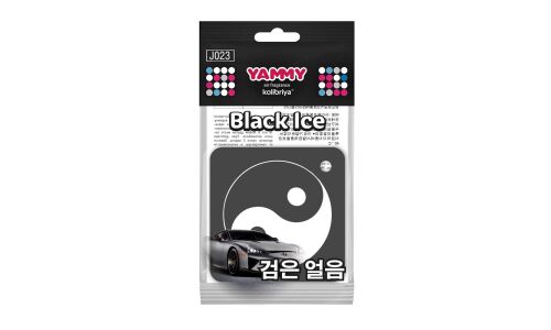Ароматизатор подвесной Yammy «Квадрат» Black Ice (Чёрный лёд), картон с пропиткой, арт. J023