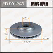 Диск тормозной Masuma, передний, правый, для BMW 5-Series (F11) / 6-Series (F13), 1 шт, арт. BD-E0124R