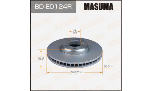 Диск тормозной Masuma, передний, правый, для BMW 5-Series (F11) / 6-Series (F13), 1 шт, арт. BD-E0124R