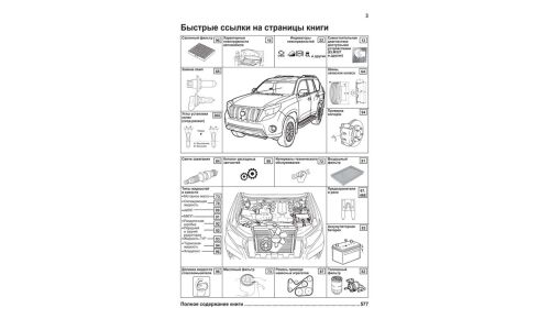 Руководство по эксплуатации, техническому обслуживанию и ремонту Toyota Land Cruiser Prado с бензиновым и дизельным двигателями (2015-2021 гг.)